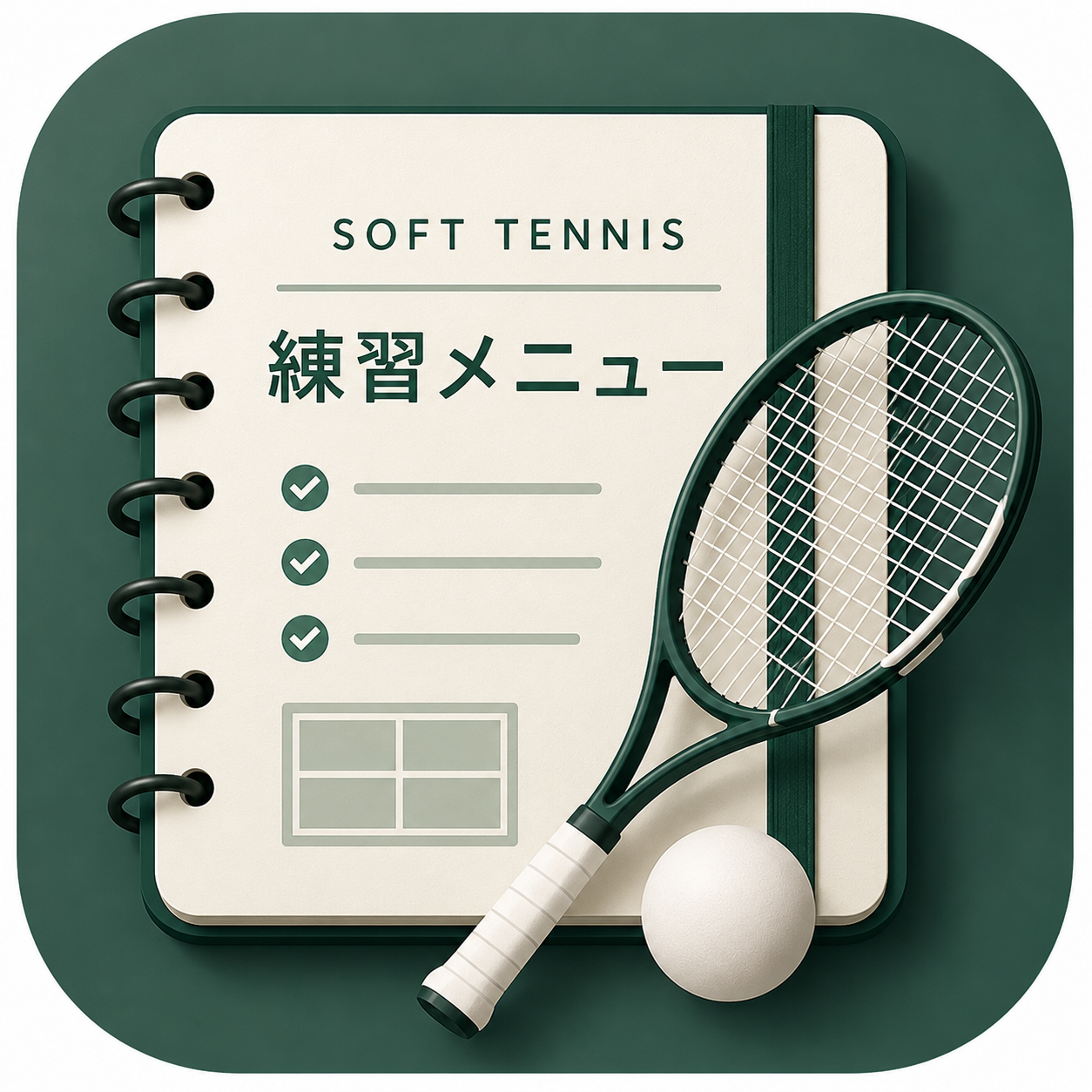 ソフトテニス練習ノート アイコン